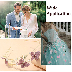 36 шт. 9 стиля бабочка органза кружево вышивка орнамент аксессуары&nbsp;DIY-BT0001-49