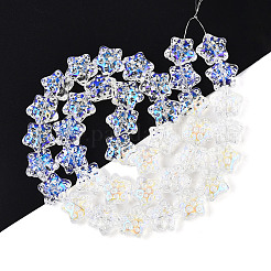 Гальванизируйте прозрачное стекло бисер нитей&nbsp;EGLA-N020-02