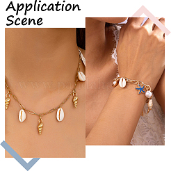 100 шт. бусины из натуральной ракушки каури&nbsp;BSHE-LT0001-03B