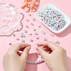 800шт 2 стиля непрозрачные белые акриловые бусины&nbsp;MACR-YW0003-31