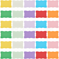 50 шт. 10-цветные заготовки для поздравительных открыток из самодельной бумаги&nbsp;AJEW-CP0010-26A