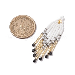 Подвески-кисточки из стеклянного бисера&nbsp;PALLOY-MZ00655-02