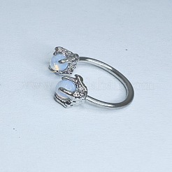 Двойные когти 304 нержавеющая сталь кубический цирконий кольца-кольца для губ&nbsp;FS-WG1AB27-22