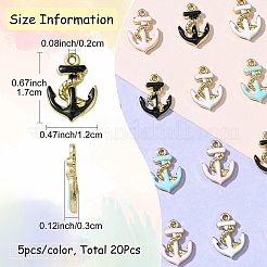 20шт 4 цвета эмалевые подвески&nbsp;ENAM-YW0005-33