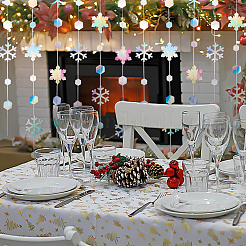 Бумажные снежинки подвесные баннеры&nbsp;AJEW-WH0270-938