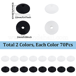 140 шт. 2-цветные бусины из пищевого экологически чистого силикона для счетов&nbsp;SIL-SC0013-71