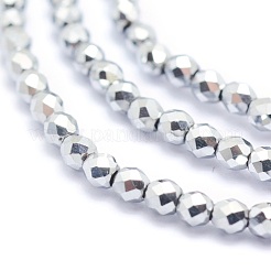 Гальванизировать немагнитных синтетический гематит бисер пряди&nbsp;G-L487-C-10