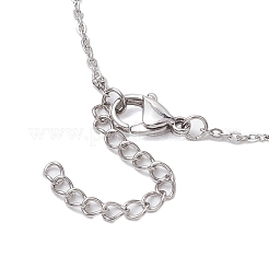 Изготовление ожерелья из не тускнеющей нержавеющей стали 304 со слайдерами&nbsp;AJEW-JB01248-02