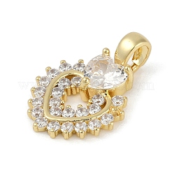 Латунные микропаве прозрачные подвески с фианитом&nbsp;ZIRC-M001-16A-G