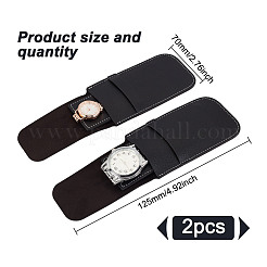 2 шт. прямоугольный чехол для хранения часов из искусственной кожи&nbsp;AJEW-GO0001-85D