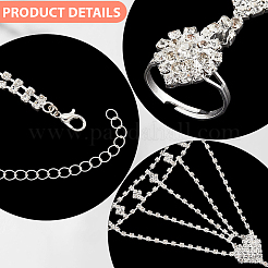 2шт. браслет с теннисным кольцом из кристаллов и страз&nbsp;BJEW-CN0001-17A