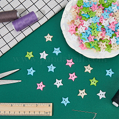 Пуговицы из смолы 300шт 5 цвета&nbsp;DIY-CY0002-22A