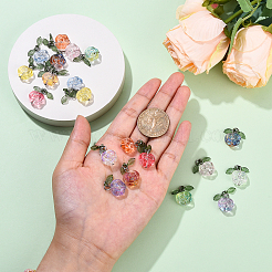 20шт 10 цвета стеклянные подвески&nbsp;PALLOY-YW00082