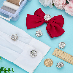 6 шт. стеклянные пуговицы со стразами&nbsp;BUTT-FG0001-52P