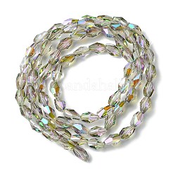 Прозрачные стеклянные бусины гальваническим пряди&nbsp;GLAA-K064-03B-HR03