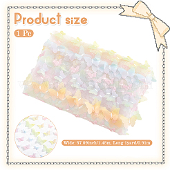 Градиент 3d бабочка полиэстеровая марлевая ткань&nbsp;AJEW-WH20006-148D