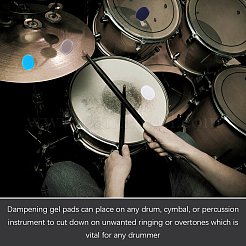 30 шт. 4-цветные овальные силиконовые наклейки на глушитель для барабанной установки&nbsp;AJEW-CP0009-72