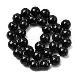 Натуральный черный турмалин бисер нитей&nbsp;G-G763-01-12mm-A