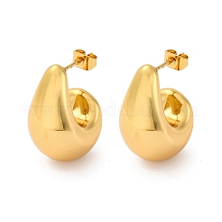 Серьги-гвоздики из нержавеющей стали 304 в форме буквы J&nbsp;EJEW-A125-25G