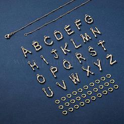 26pcs a ~ z ожерелья с алфавитом делая наборы&nbsp;DIY-YW0002-29G