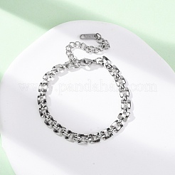 Браслеты-цепочки из нержавеющей стали 304 в виде пантеры для женщин&nbsp;BJEW-R027-07P