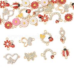 30 шт. 12 стиля эмалированных соединителей из цинкового сплава&nbsp;FIND-FS0004-42