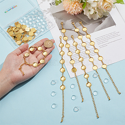 60шт прозрачный стеклянный кабошон с 10шт латунный браслет для изготовления&nbsp;DIY-GO0002-32A