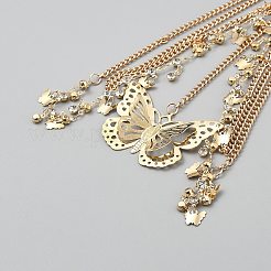 Сплав горный хрусталь плоские круглые звенья колокольчик талия тело цепи для платья AJEW-WH0606-011B