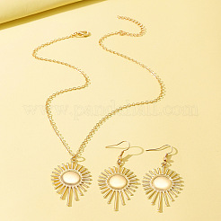 Комплект из ожерелья с подвеской из сплава Sun и сережек-подвесок&nbsp;FS-WGBD582-01