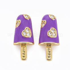 Латунные микропаве прозрачные подвески с фианитом&nbsp;ZIRC-S067-023M-NR