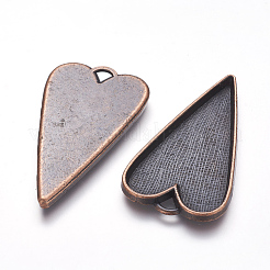 Тибетский стиль сплава сеттинги кабошон большой кулон&nbsp;LS-X-RLF11251Y-NF