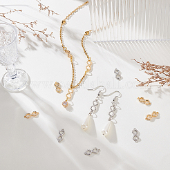 20 шт. 2-х цветные латунные соединительные звенья&nbsp;KK-GA0001-99