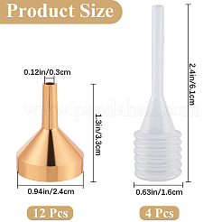 12 шт. алюминиевая воронкообразная воронка&nbsp;AJEW-GF0010-31G