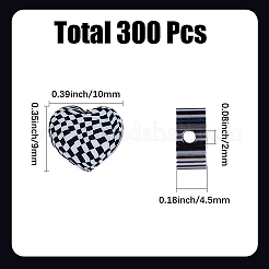 300шт бусины из полимерной глины ручной работы&nbsp;CLAY-SC0002-57