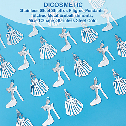 100 шт. 2 стиля 201 нержавеющая сталь шпильки филигранные подвески&nbsp;STAS-DC0007-96