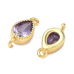 Латунные подвески-каплевидные элементы с кубическим цирконием&nbsp;KK-P348-09G