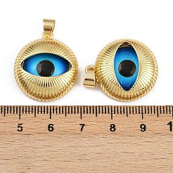 Подвески из латунного стекла с темой глаз&nbsp;KK-L244-03G-03