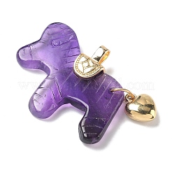 Резные подвески из натурального аметиста&nbsp;G-C274-02I