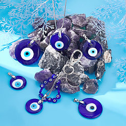 8 шт. 4 подвески ручной работы в стиле лэмпворк от сглаза&nbsp;LAMP-PH0001-10