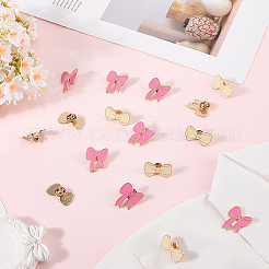 16 шт. 2 стиля эмалевых булавок-бантов&nbsp;JEWB-SC0001-74