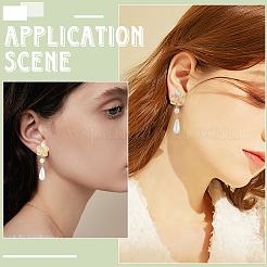 Латунные гвоздики серьги фурнитура&nbsp;KK-BBC0019-01G-01