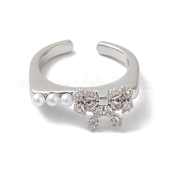 Стойки с покрытием из латуни и кубического циркония&nbsp;RJEW-S407-05P