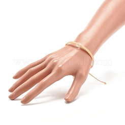 Плетеный браслет из стеклянных бусин&nbsp;BJEW-JB07858-03