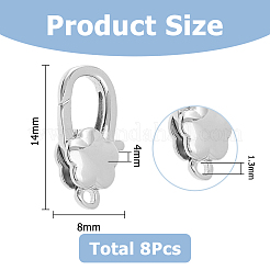 8 шт. латунные застежки-лобстеры&nbsp;KK-HS0001-54P
