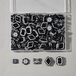 100шт 5 стиля непрозрачные акриловые бусины&nbsp;OACR-FS0002-06