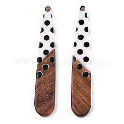 Подвески из непрозрачной смолы и орехового дерева с принтом&nbsp;RESI-TAC0017-55