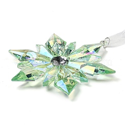 Рождественский прозрачный пластиковый кулон&nbsp;HJEW-G022-01B