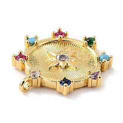 Экологически чистые латунные микро паве красочные кубические подвески из циркония&nbsp;LS-ZIRC-C027-06G-02-RS