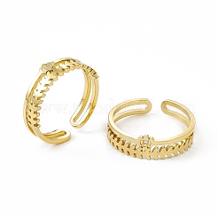 Ионное покрытие (ip) 304 нержавеющая сталь лист манжета кольцо для женщин&nbsp;RJEW-C060-24G