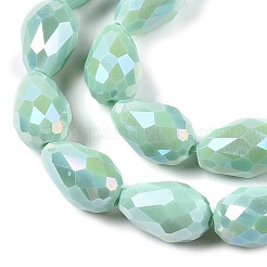 Непрозрачные однотонные гальванические стеклянные бусины&nbsp;LS-EGLA-N013-P10mm-B14